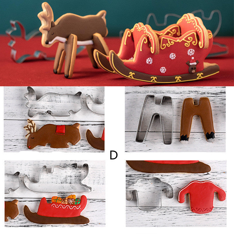 Christmas Cookie Cutter Set - Stainless Steel Cookie Molds for Holiday Baking