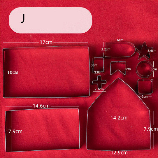 Christmas Cookie Cutter Set - Stainless Steel Cookie Molds for Holiday Baking