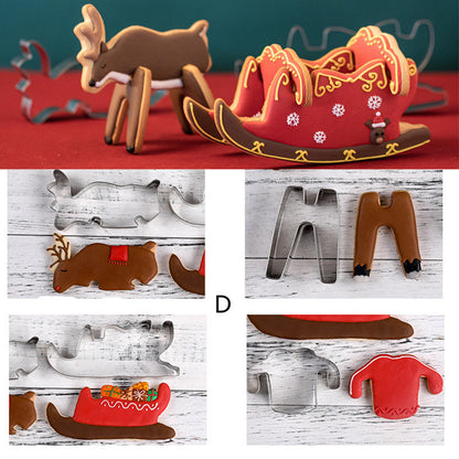 Christmas Cookie Cutter Set - Stainless Steel Cookie Molds for Holiday Baking